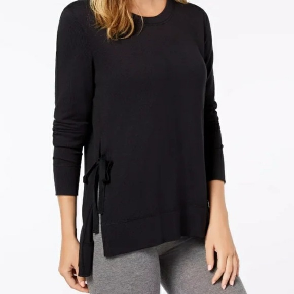 UGG Tops - UGG Quincy Side Ties Soft and Cozy Lounge Pullover Black Long Sleeve Top Sz S